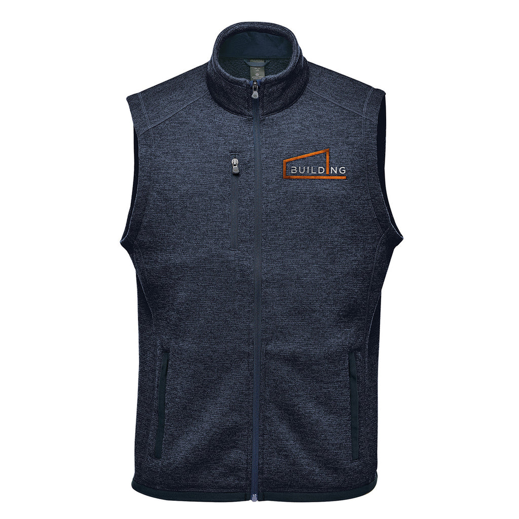 Stormtech Avalante Full Zip Fleece Vest for Men - Navy Heather - Embroidery