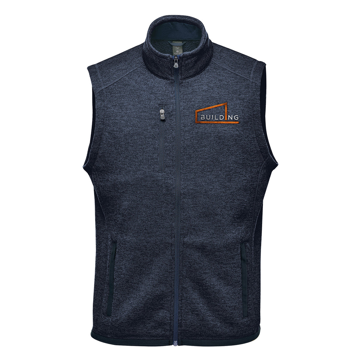 Stormtech Avalante Full Zip Fleece Vest for Men - Navy Heather - Embroidery