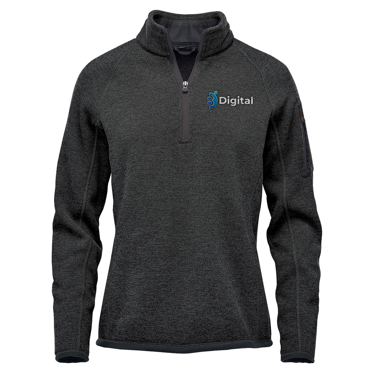 Stormtech Avalante Quarter Zip Pullover for Women - Black Heather - Embroidery