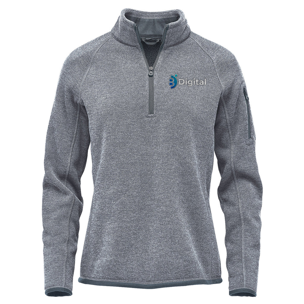 Stormtech Avalante Quarter Zip Pullover for Women - Granite Heather - Embroidery