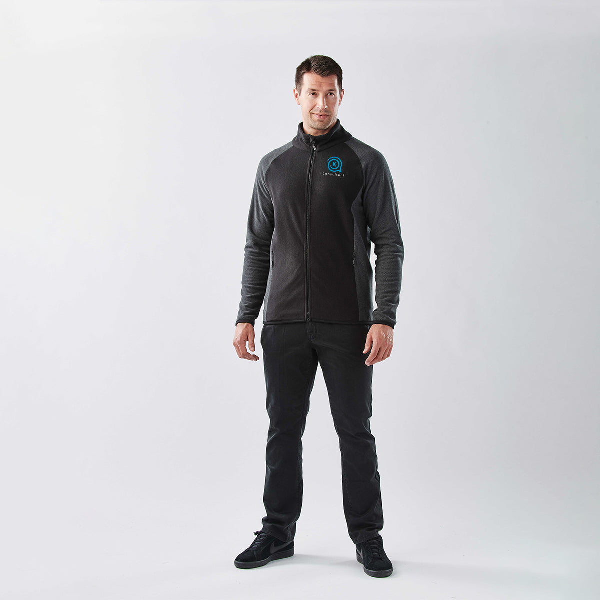 Stormtech Impact Microfleece Jacket for Men - Black/Carbon - Embroidery
