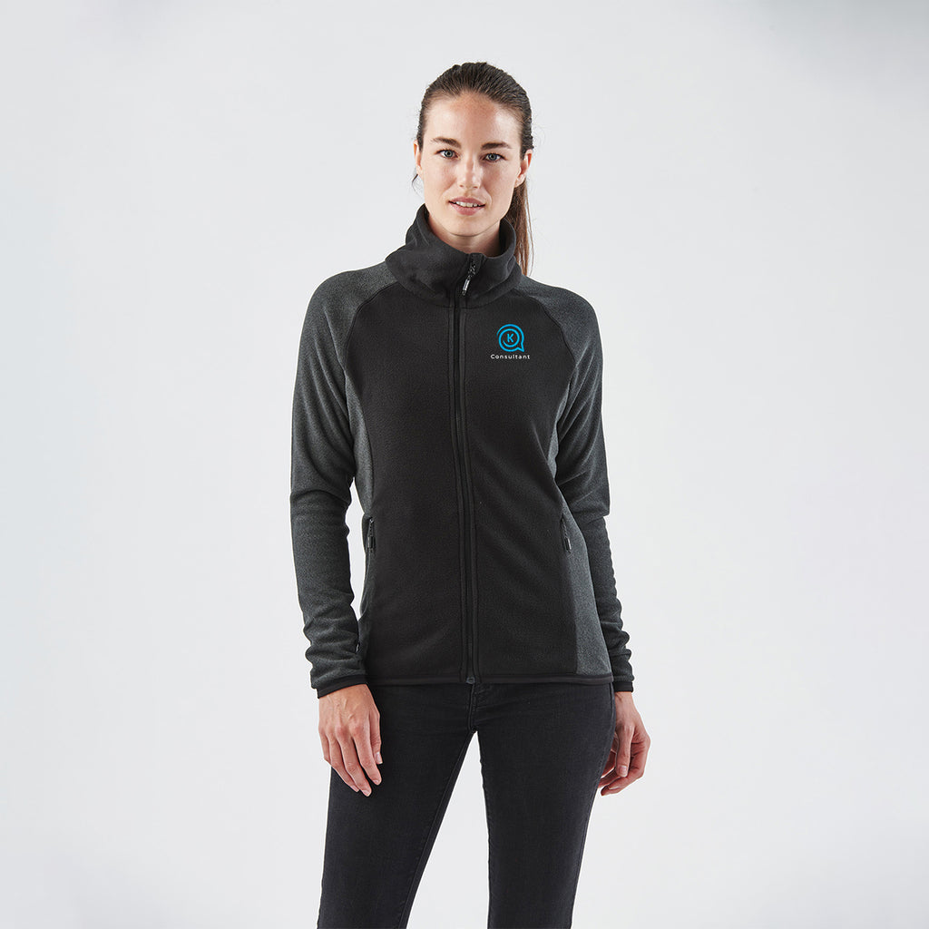 Stormtech Impact Microfleece Jacket for Women - Black/Carbon - Embroidery