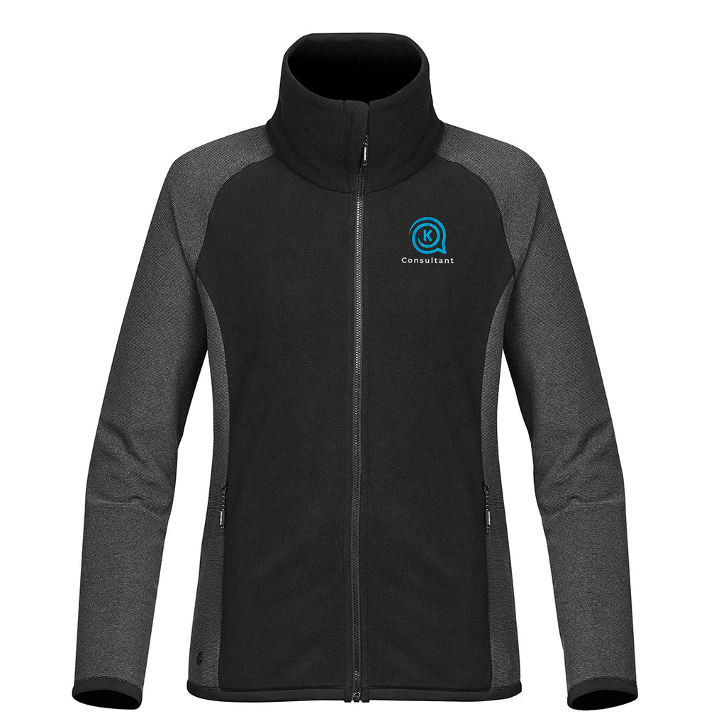 Stormtech Impact Microfleece Jacket for Women - Black/Carbon - Embroidery