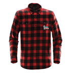 Stormtech Logan Snap Front Shirt for Men - Black/Red Plaid - Embroidery