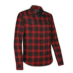 Stormtech Logan Snap Front Shirt for Men - Black/Red Plaid - REDPLAID_SIDE