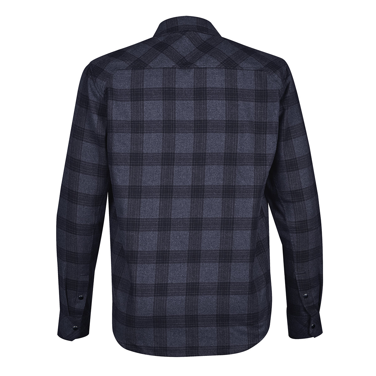 Stormtech Logan Snap Front Shirt for Men - Navy Plaid - BACK