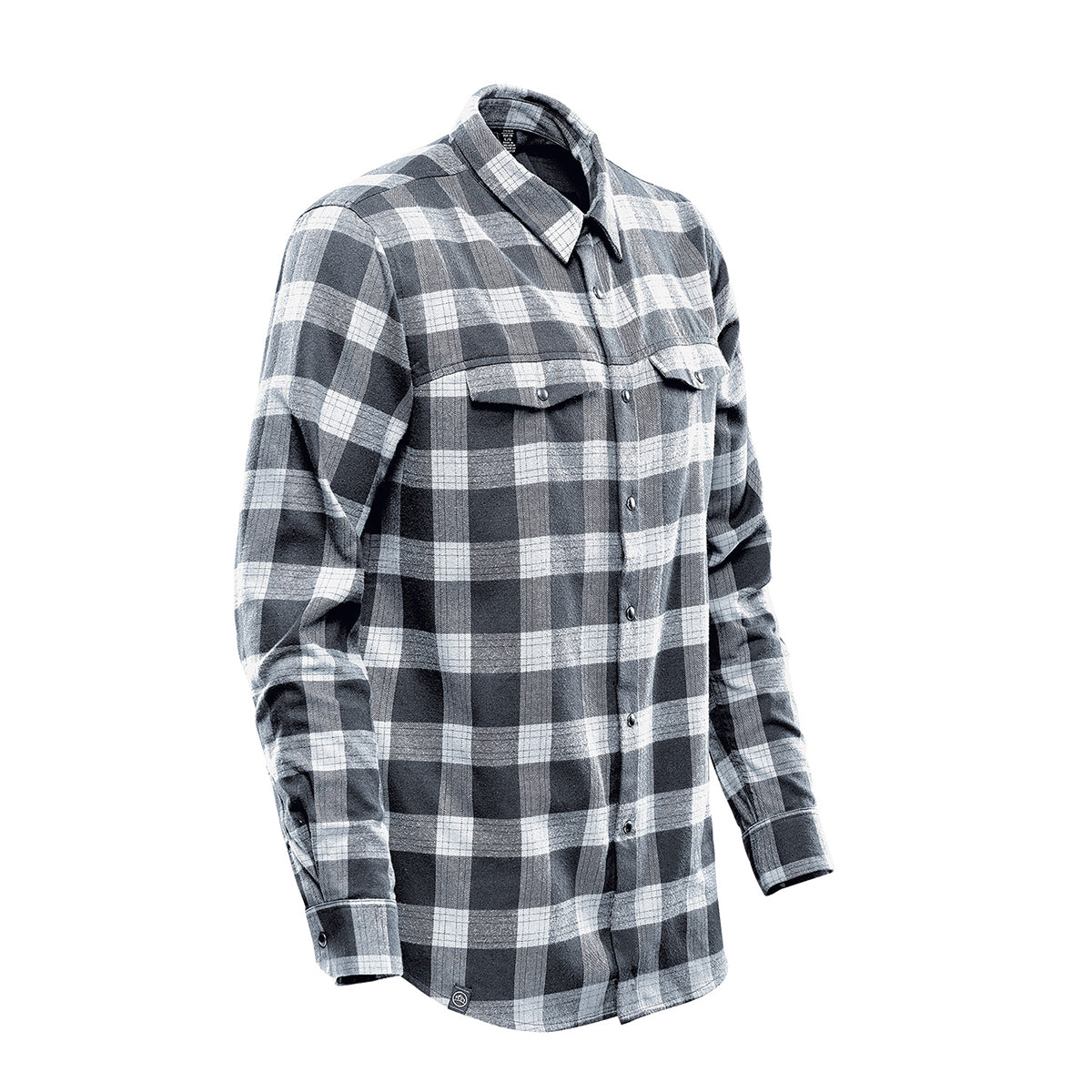 Stormtech Logan Snap Front Shirt for Men - Titanium Plaid - SIDE