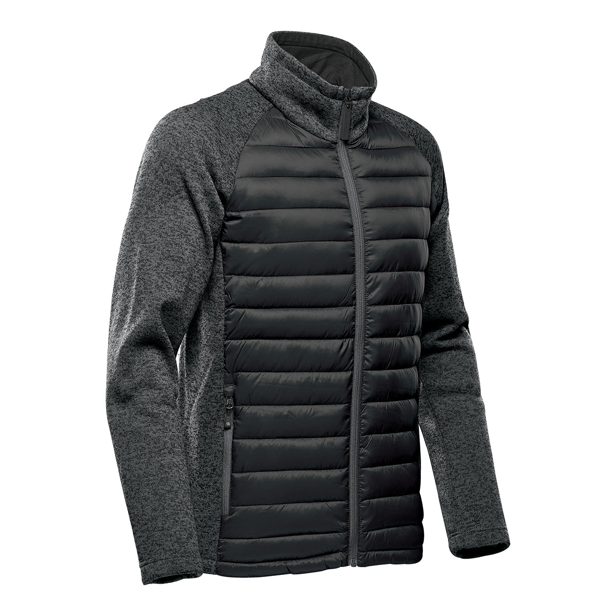Stormtech Narvik Hybrid Jacket for Men - Black/Dolphin Heather - DolphinHeather_SIDE