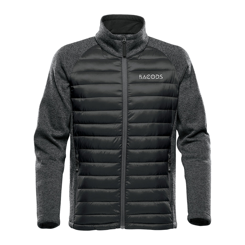 Stormtech Narvik Hybrid Jacket for Men - Black/Dolphin Heather - Embroidery