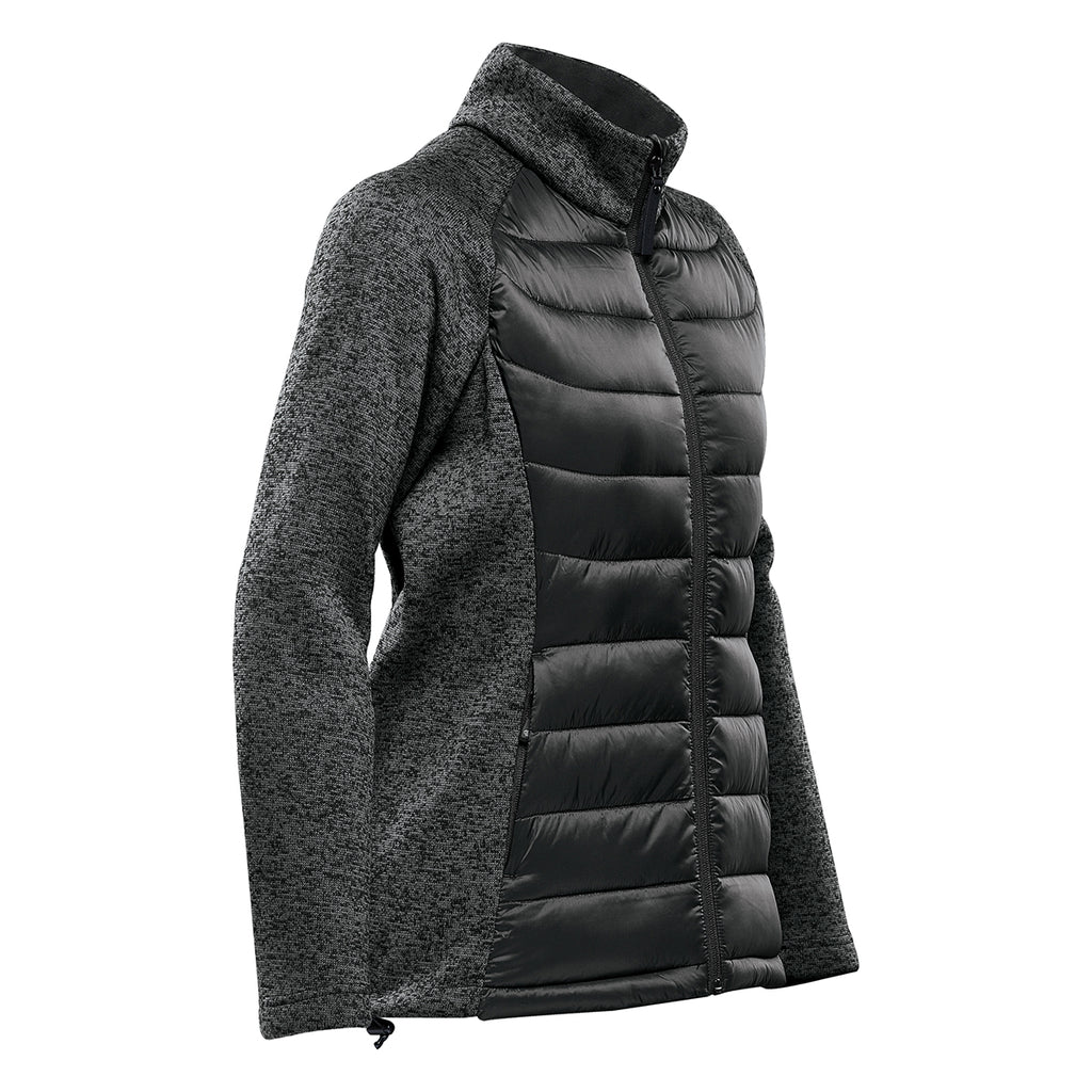 Stormtech Narvik Hybrid Jacket for Women - Black/Dolphin Heather - DolphinHeather_SIDE