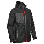 Stormtech Olympia Shell for Men - Black/Black - BrightRed_SIDE