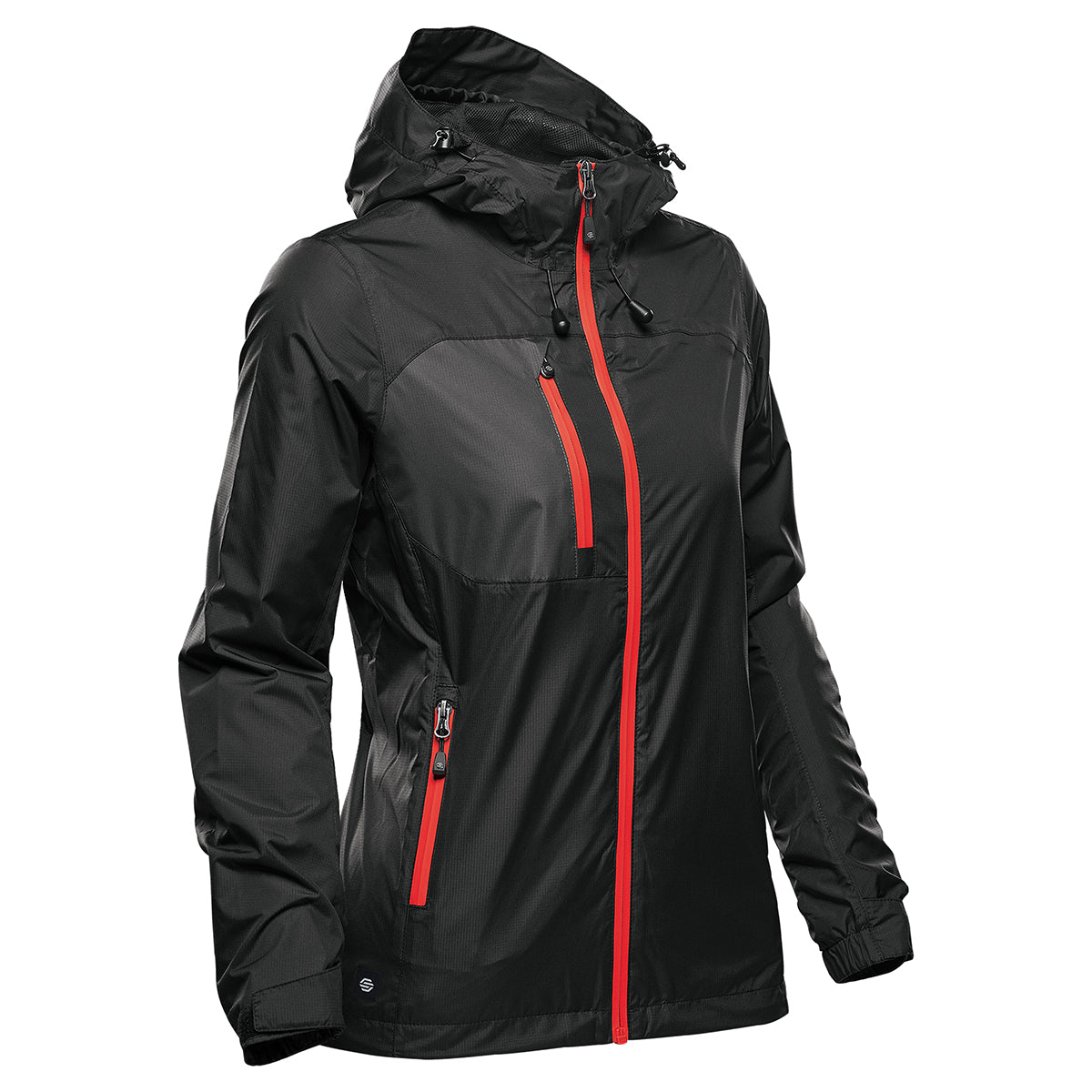 Stormtech Olympia Shell for Women - Black/Black - BrightRed_SIDE
