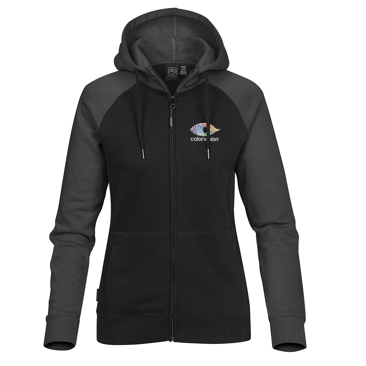 Stormtech Omega Zip Hoody for Women - Black/Carbon - Carbon_Embroidery