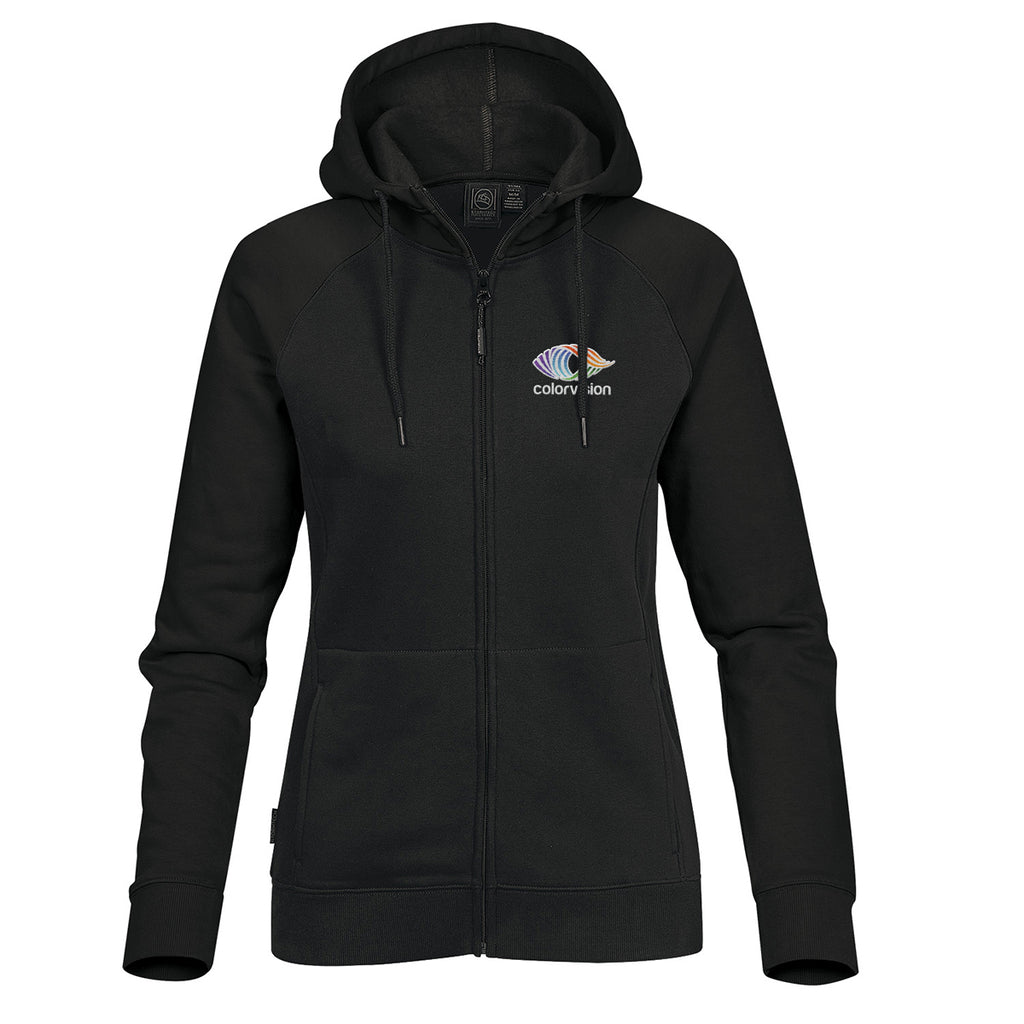 Stormtech Omega Zip Hoody for Women - Black - Embroidery