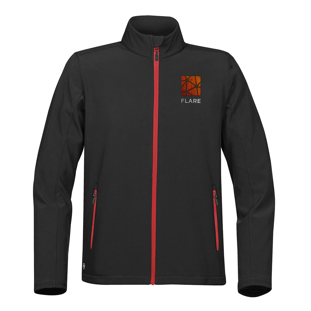 Stormtech Orbiter Softshell for Men - Black/Azure - Embroidery