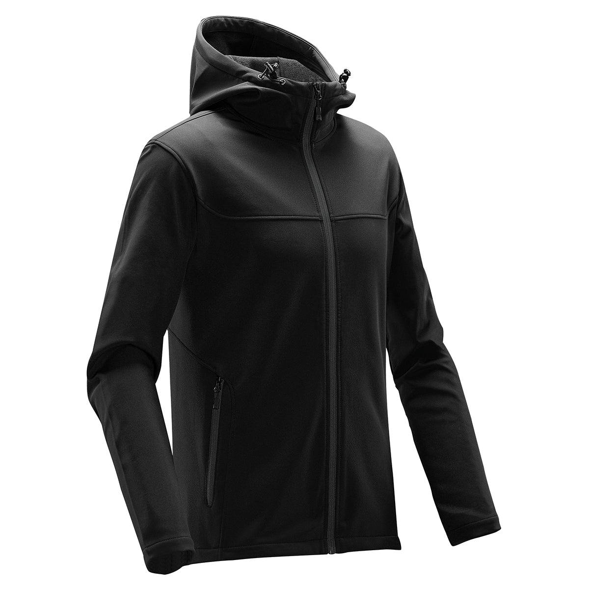 Stormtech Orbiter Softshell Hoody for Men - Black/Azure - DOLPHIN_SIDE