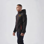 Stormtech Orbiter Softshell Hoody for Men - Black/Azure - Embroidery