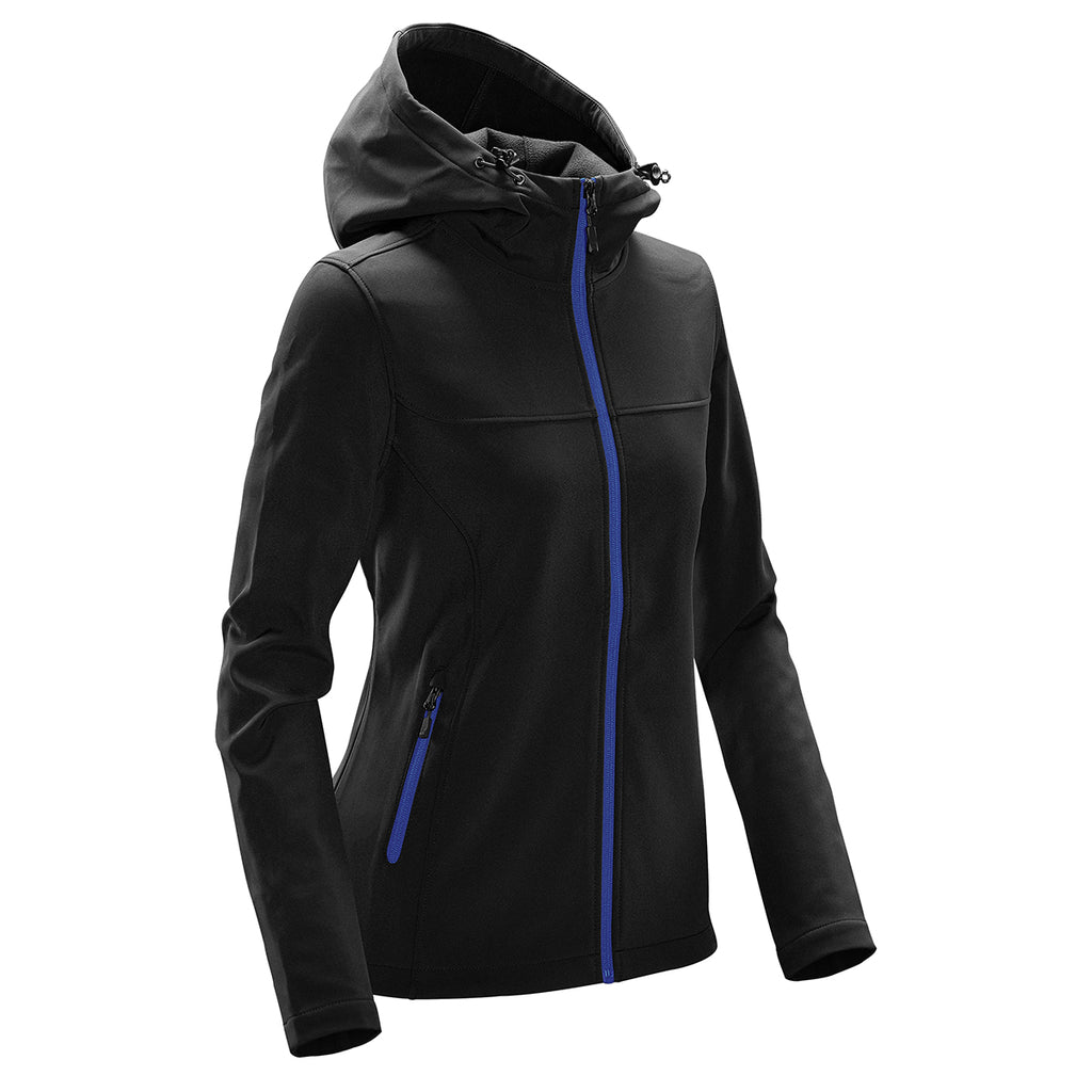 Stormtech Orbiter Softshell Hoody for Women - Black/Azure - AZUREBLUE_SIDE