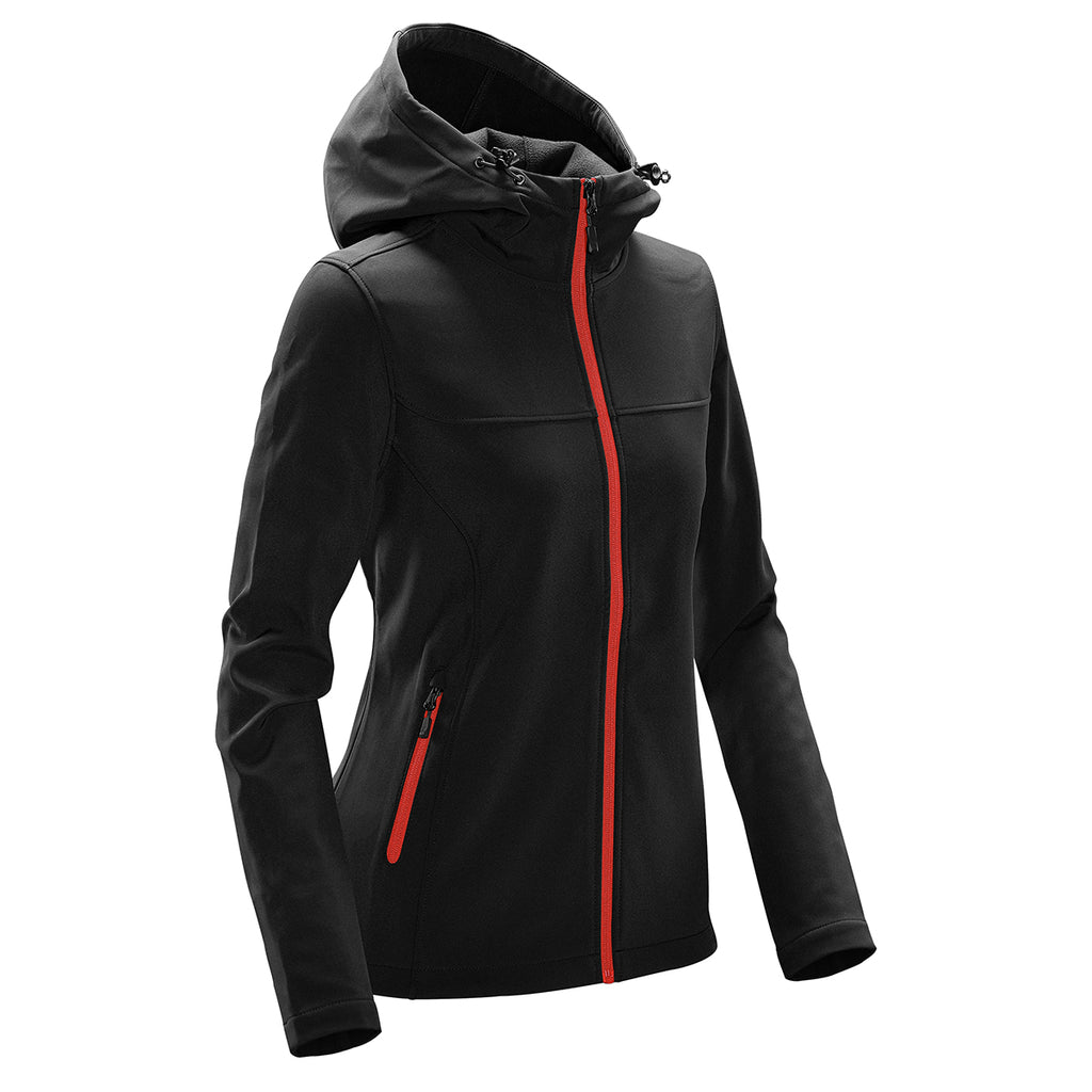 Stormtech Orbiter Softshell Hoody for Women - Black/Azure - BRIGHTRED_SIDE