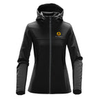 Stormtech Orbiter Softshell Hoody for Women - Black/Azure - Embroidery