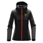 Stormtech Orbiter Softshell Hoody for Women - Black/Azure - Embroidery