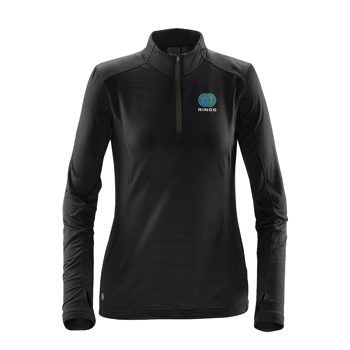Stormtech Pulse Fleece Pullover for Women - Black/Carbon - Embroidery