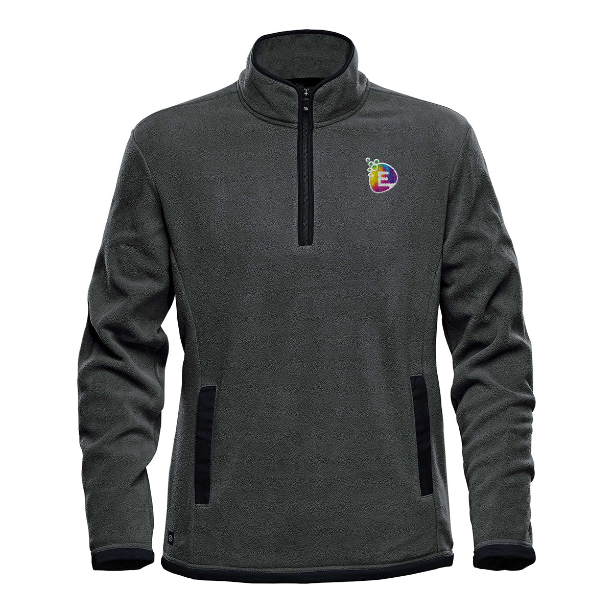 Stormtech Shasta Tech Fleece Quarter Zip for Men - Graphite/Black - Black_Embroidery