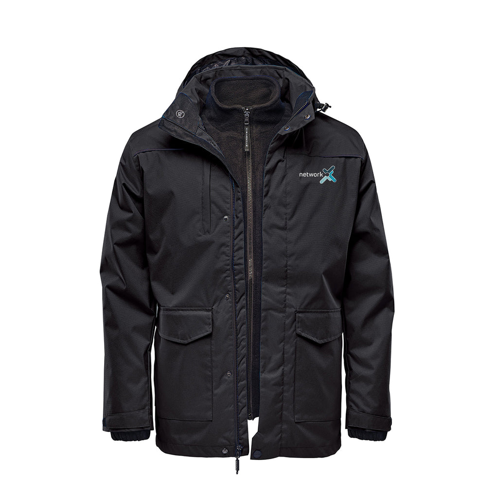 Stormtech Vortex HD System Parka for Men, Three-Way - Black - Embroidery