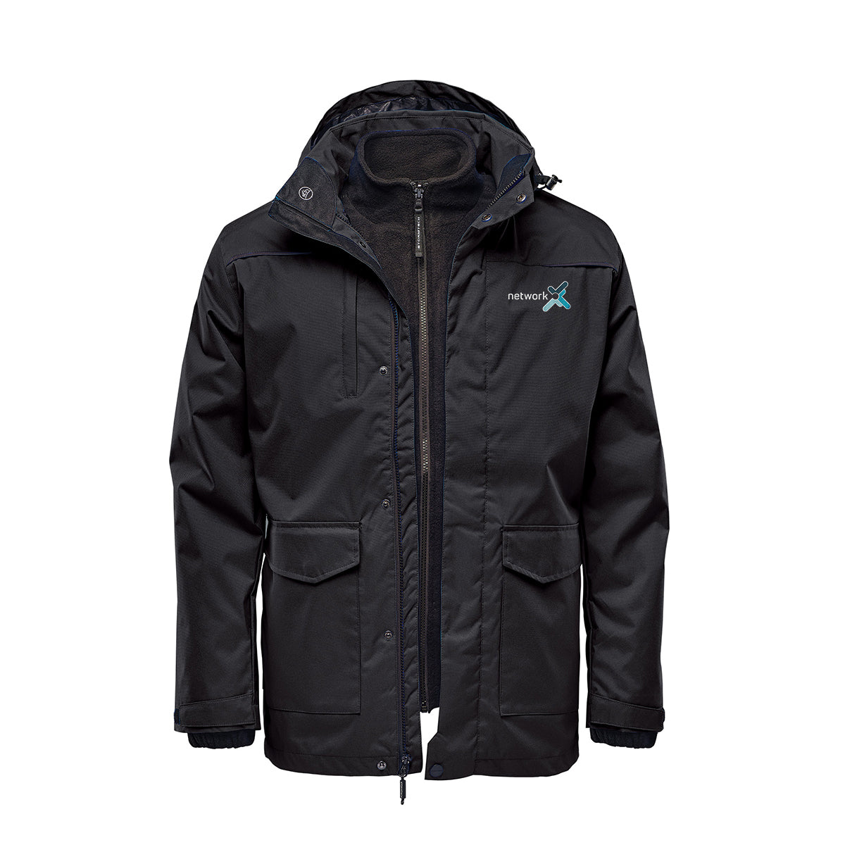 Stormtech Vortex HD System Parka for Men, Three-Way - Black - Embroidery