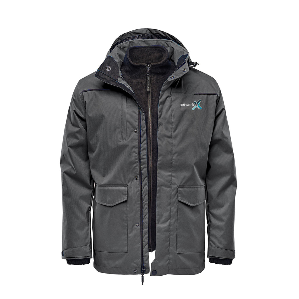 Stormtech Vortex HD System Parka for Men, Three-Way - Granite - Embroidery