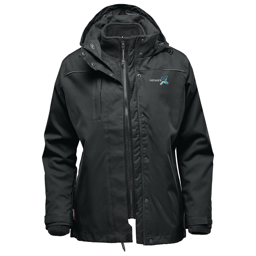 Stormtech Vortex HD System Parka for Women, Three-Way - Black - Embroidery