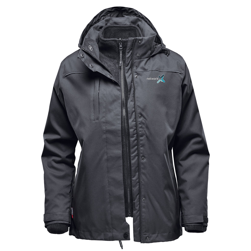 Stormtech Vortex HD System Parka for Women, Three-Way - Granite - Embroidery