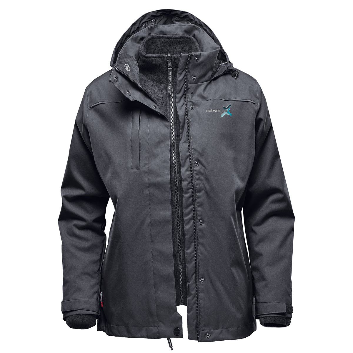 Stormtech Vortex HD System Parka for Women, Three-Way - Granite - Embroidery