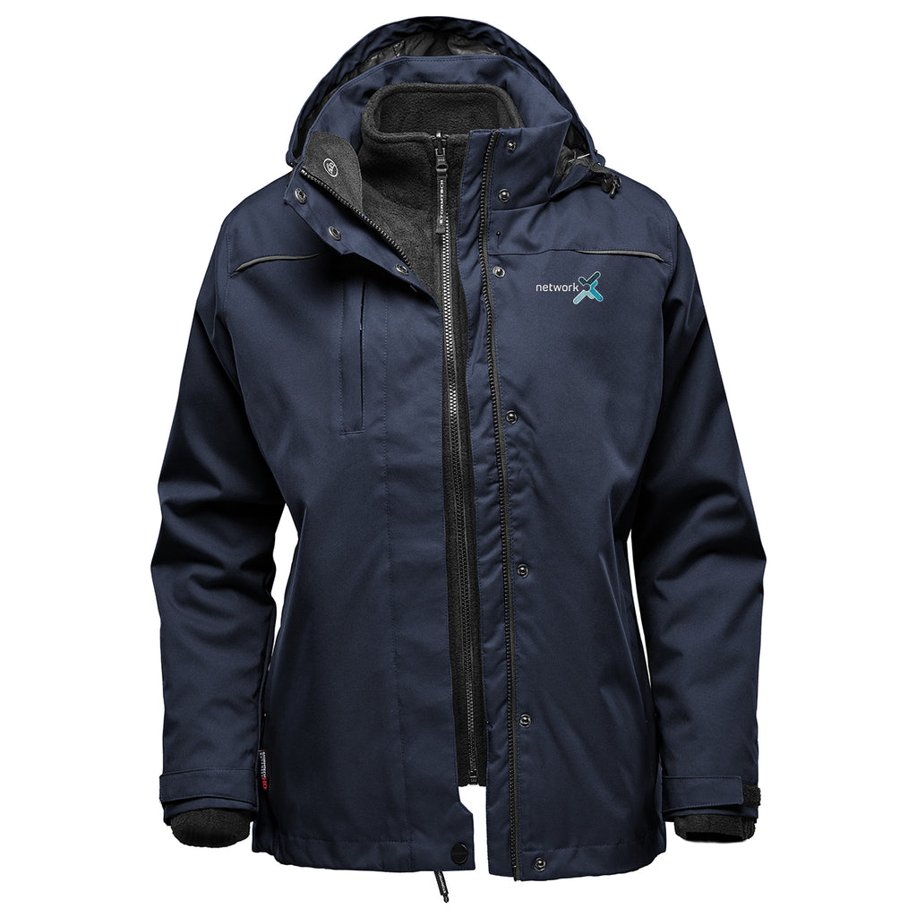 Stormtech Vortex HD System Parka for Women, Three-Way - Navy - Embroidery
