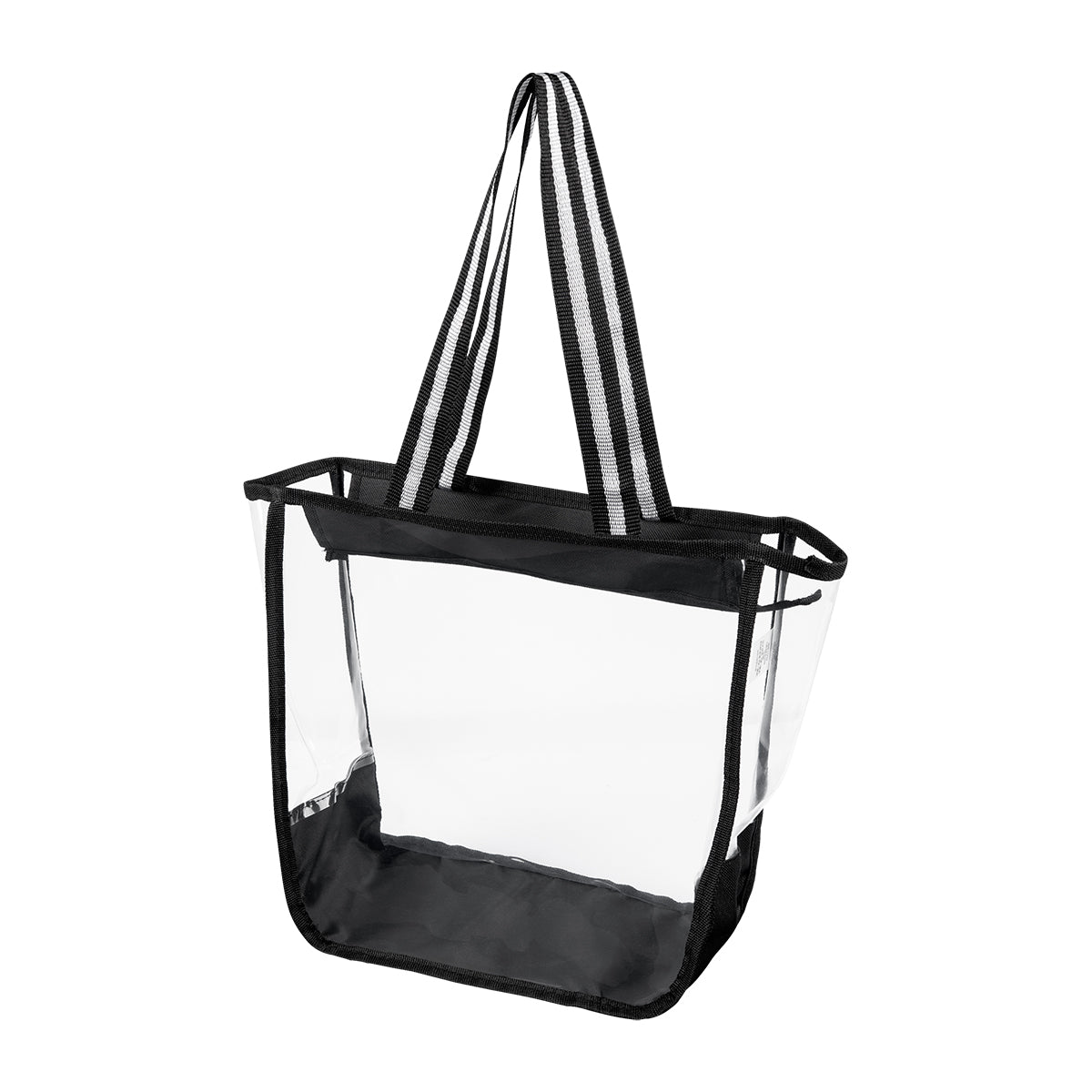 Stowe Tote Bag in Clear EVA - Clear with Black - Angle