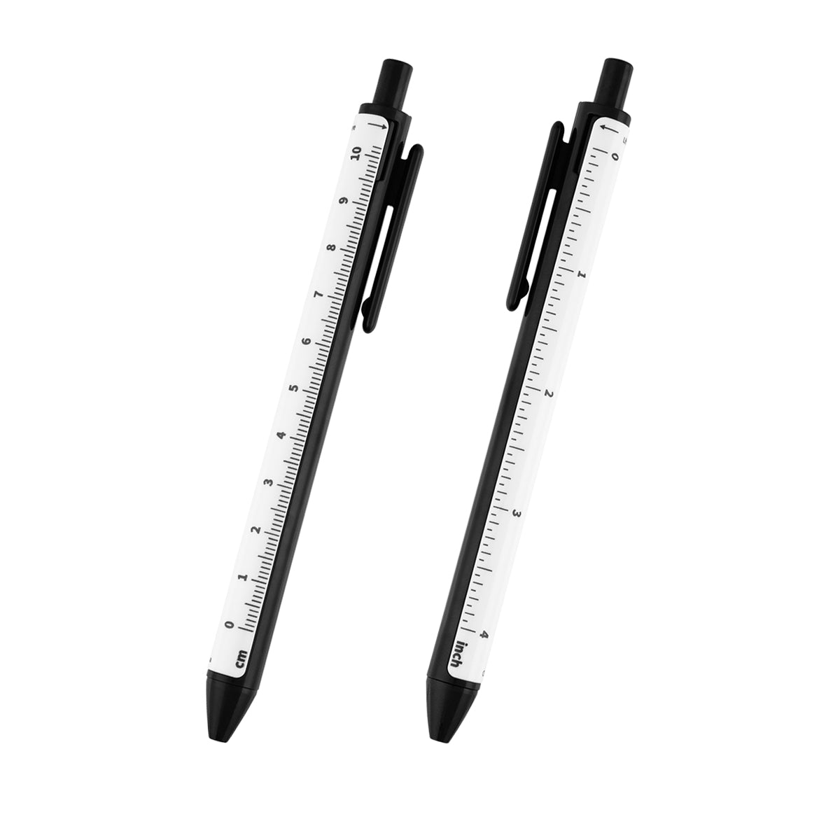 Straight Line Pen with a 4 Inch Ruler - Black - Side