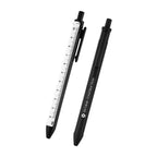 Straight Line Pen with a 4 Inch Ruler - Black - Silk Screen