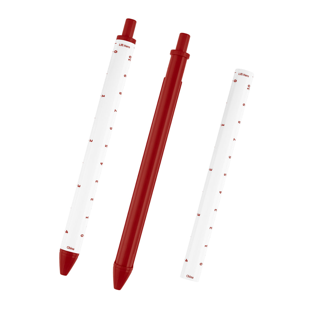 Straight Line Pen with a 4 Inch Ruler - Open