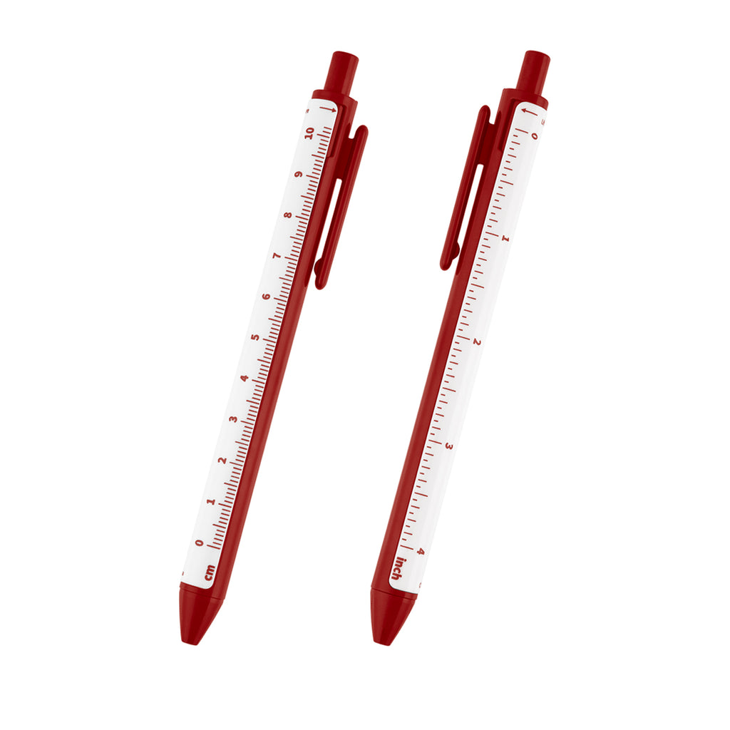 Straight Line Pen with a 4 Inch Ruler - Side