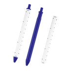 Straight Line Pen with a 4 Inch Ruler - White - Open