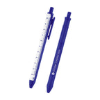 Straight Line Pen with a 4 Inch Ruler - White - Silk Screen
