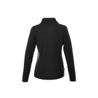 Stratton Wool Blend Half Zip for Women Embroidery - Black - Back Flat