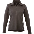 Stratton Wool Blend Half Zip for Women Transfer - Heather Dark Charcoal - Front Flat