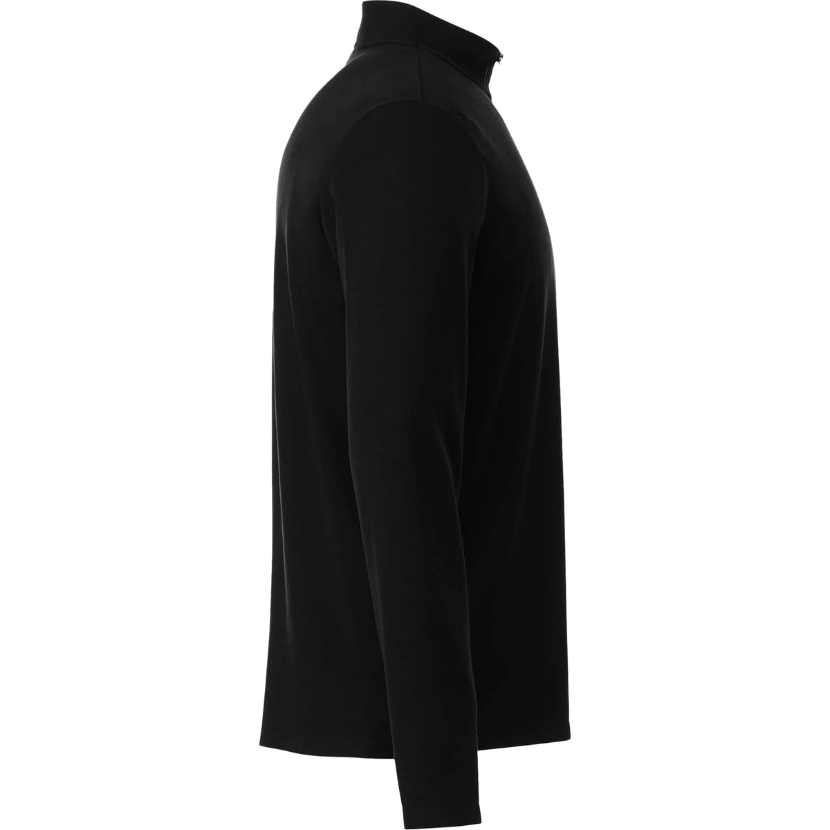 Stratton Wool Blend Quarter Zip for Men Embroidery - Black - Right Side