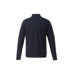 Stratton Wool Blend Quarter Zip for Men Embroidery - Navy Heather - Back Flat
