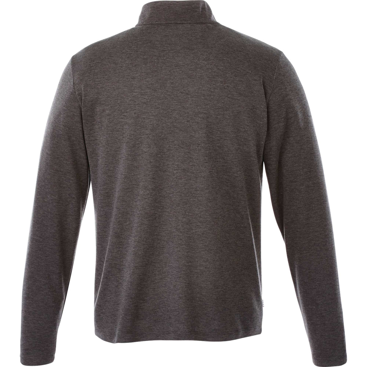 Stratton Wool Blend Quarter Zip for Men Transfer - Heather Dark Charcoal - Back Flat