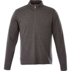 Stratton Wool Blend Quarter Zip for Men Transfer - Heather Dark Charcoal - Front Flat
