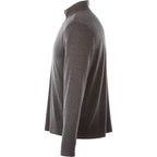Stratton Wool Blend Quarter Zip for Men Transfer - Heather Dark Charcoal - Left Side