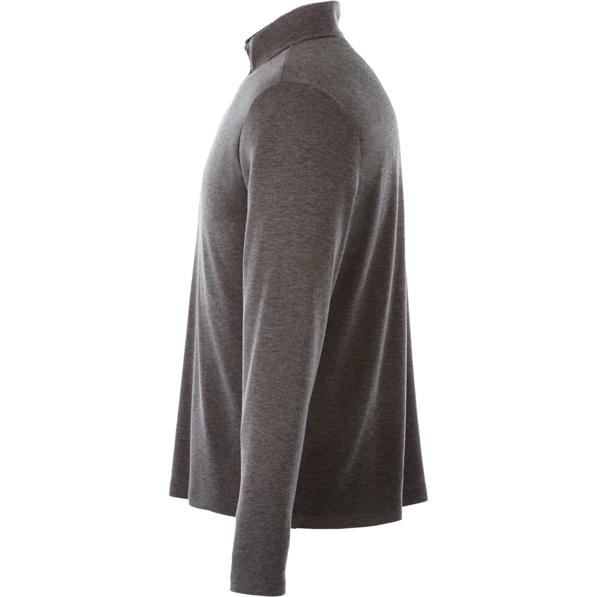 Stratton Wool Blend Quarter Zip for Men Transfer - Heather Dark Charcoal - Left Side