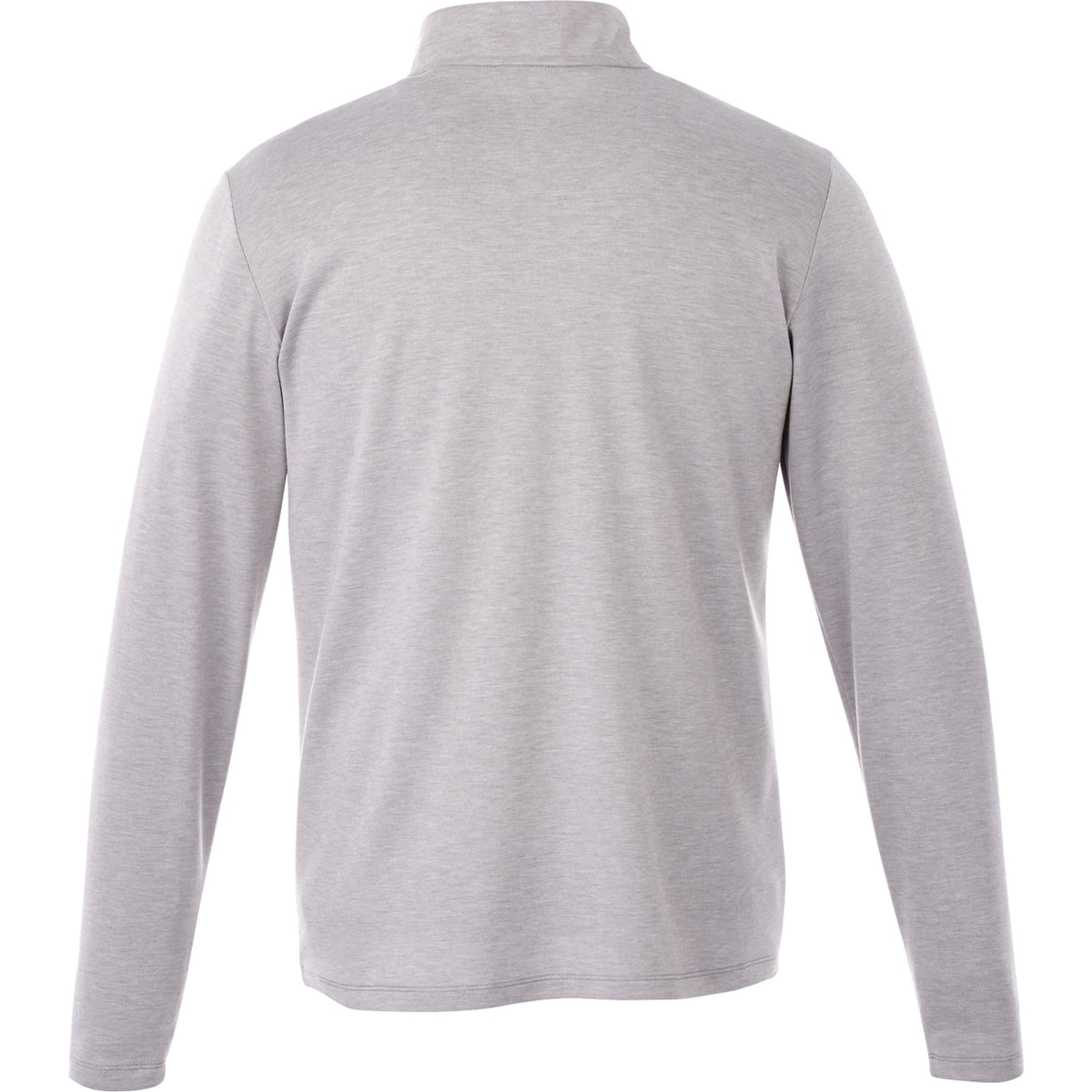 Stratton Wool Blend Quarter Zip for Men Transfer - Heather Grey - Back Flat